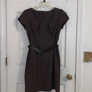 Brown dress with belt